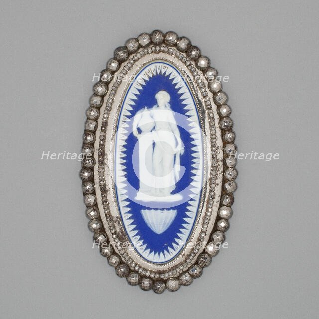 Buckle Medallion (part of buckle), Burslem, Late 18th century. Creator: Wedgwood.