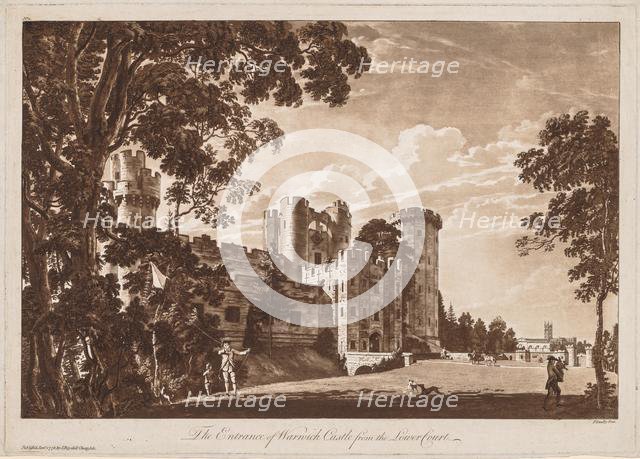 Views of Warwick Castle: The Entrance of Warwick Castle from the Lower Court, 1776. Creator: Paul Sandby (British, 1731-1809).