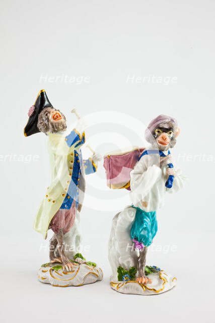 Drum Beater for the Monkey Band, Meissen, c. 1765. Creators: Meissen Porcelain, Johann Joachim Kaendler.