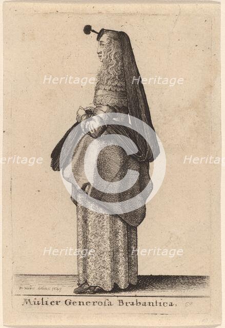 Mulier Generosa Brabantica, 1643. Creator: Wenceslaus Hollar.