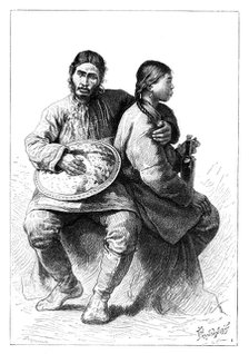 Portrait of a Gold (Nanai) couple, 1895. Artist: Unknown