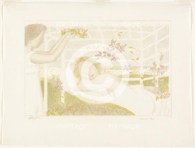 Allegory, plate one from Love, 1898, published 1899. Creator: Maurice Denis.