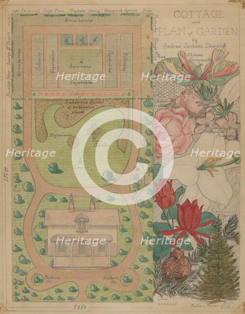 Ground Plan for Cottage, c. 1936. Creator: Virginia Richards.