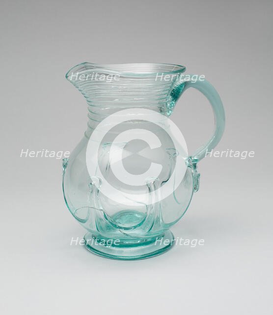 Water Pitcher, 1833/42. Creator: Redwood Glass Works.