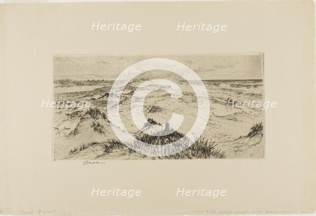 Looking Over the Sand Dunes - Easthampton, 1880. Creator: Thomas Moran.