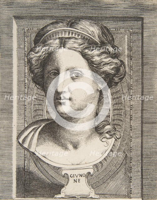 Sculpted head of Juno, ca 1531-76. Creator: Giulio Bonasone.