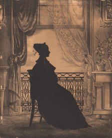 Portrait of a Woman before a Window, before 1860. Creator: William Henry Brown.