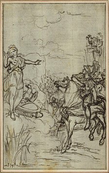 Study for Lucain's "La Pharsale", Canto I, c. 1766. Creator: Hubert Francois Gravelot.
