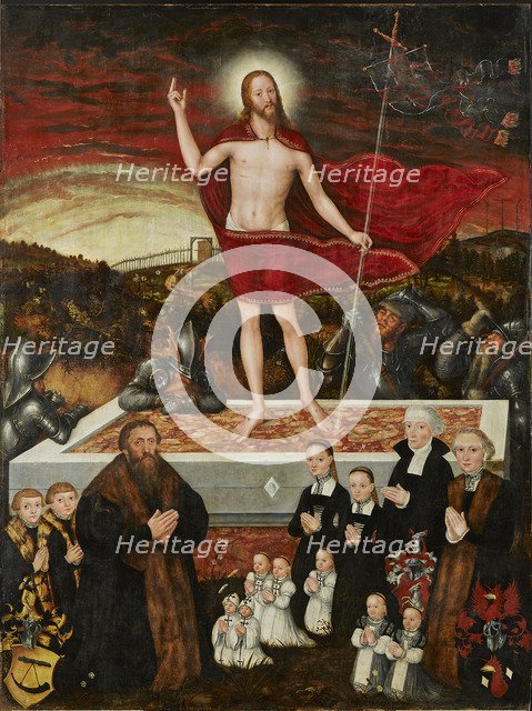 The Resurrection of Christ with Donors (Epitaph for the Badehorn Family), 1554.