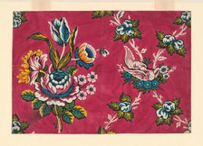 Design for a Printed Textile, France, 1725/50. Creator: Unknown.