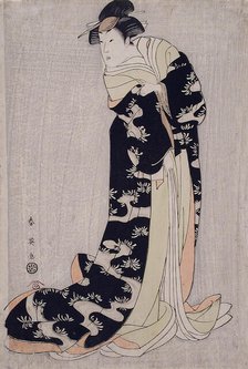 Segawa Kikunojo III in a Female Role, between circa 1790 and circa 1795. Creator: Katsukawa Shun'ei.