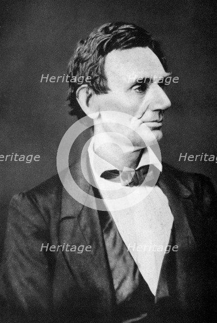 Abraham Lincoln, 16th President of the United States, 1860s, (1933).Artist: Alexander Hessler