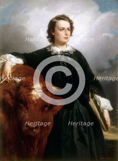 Portrait of Rosa Bonheur. Artist: Dubufe, Édouard Louis (1819-1883)