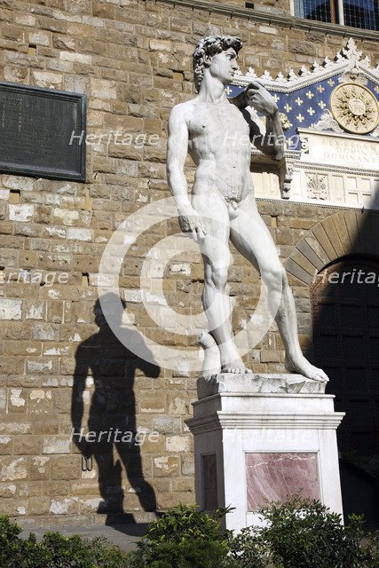Michelangelo's David, Signoria Square, Florence, Italy. Artist: Samuel Magal