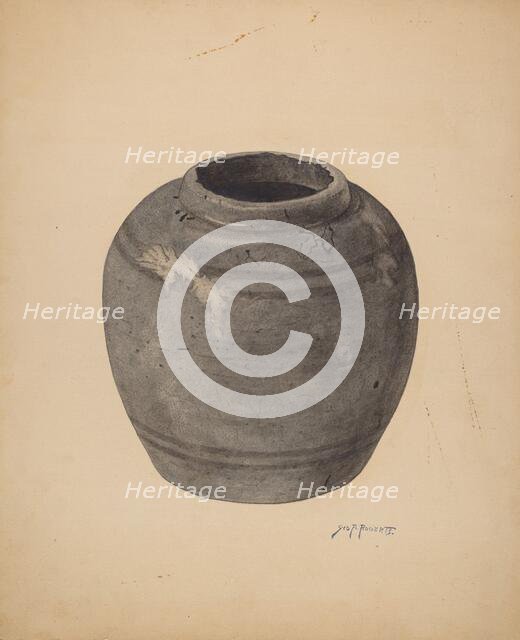 Pottery Piece, c. 1939. Creator: Sydney Roberts.