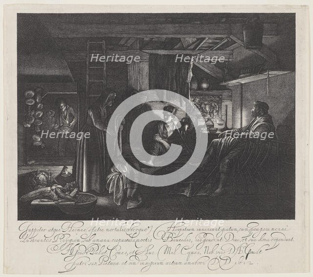 Jupiter and Mercury in the House of Philemon and Baucis, 1612. Creator: Hendrik Goudt.