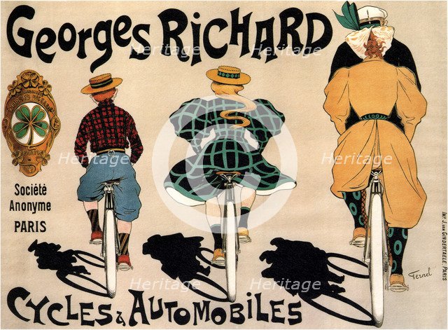 Cycles and cars Georges Richard, 1896. Artist: Fernel, Fernand (1872-1934)