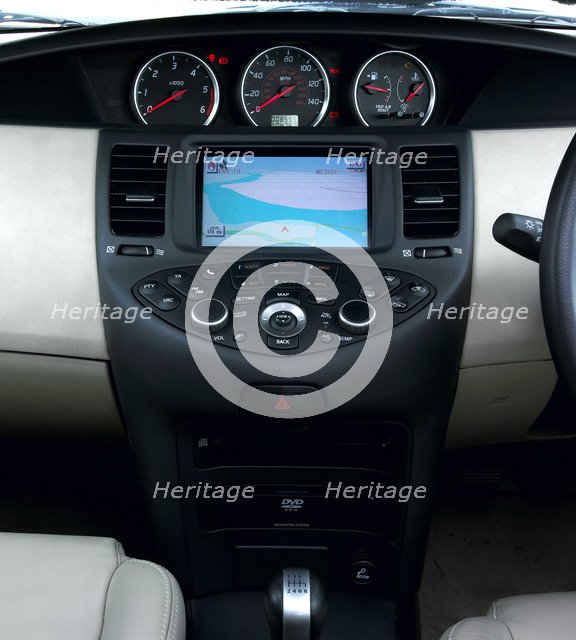 2003 Nissan Primera 2.2TD Estate Satellite Navigation. Artist: Unknown.