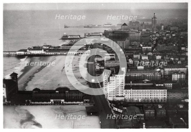 Aerial view of Atlantic City, New Jersey, USA, from a Zeppelin, 1930 (1933). Artist: Unknown