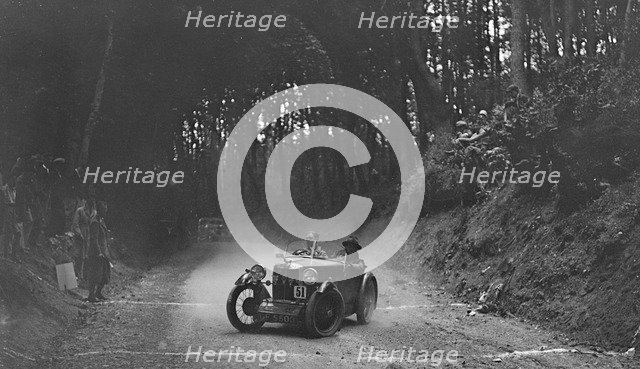 MG M type taking part in a motoring trial, c1930s. Artist: Bill Brunell.