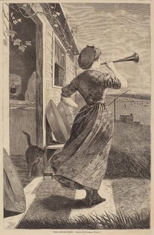 The Dinner Horn, published 1870. Creator: Winslow Homer.