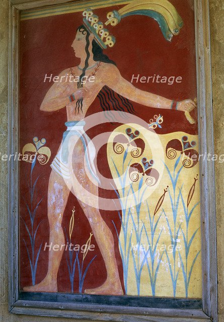 Reconstruction of the Priest-King fresco at Knosssos, 17th-14th century BC. Artist: Unknown