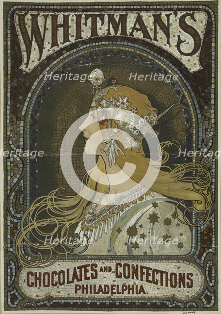 Whitman's chocolates and confections. Philadelphia., c1895 - 1917. Creator: Alphonse Mucha.