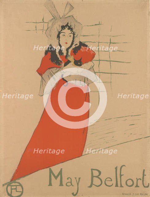 May Belfort, 1895., 1895. Creator: Henri de Toulouse-Lautrec.