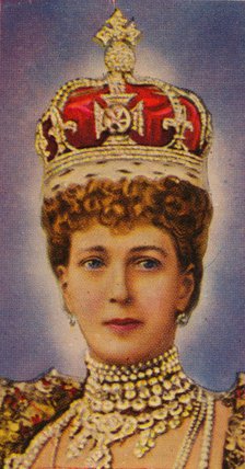 Queen Alexandra, consort of King Edward VII, at her coronation, 1902 (1935). Artist: Unknown.