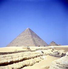 Pyramid at Giza, Egypt, Old Kingdom, c26th century BC. Artist: Unknown