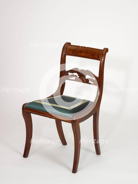 Side chair, about 1810. Creator: Unknown.