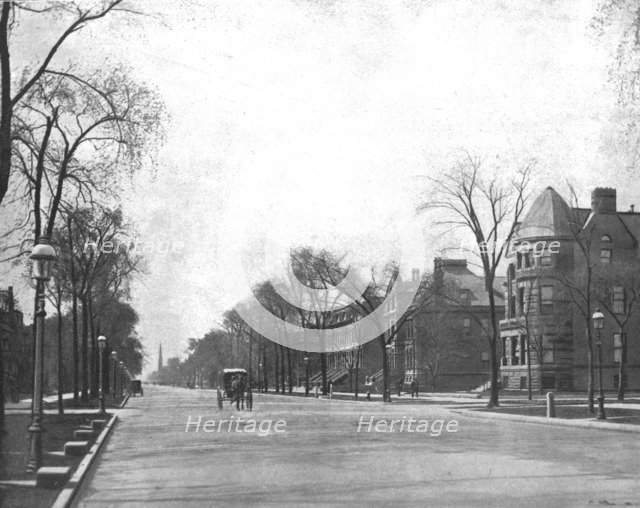 Michigan Avenue, looking south, Chicago, Illinois, USA, c1900.  Creator: Unknown.