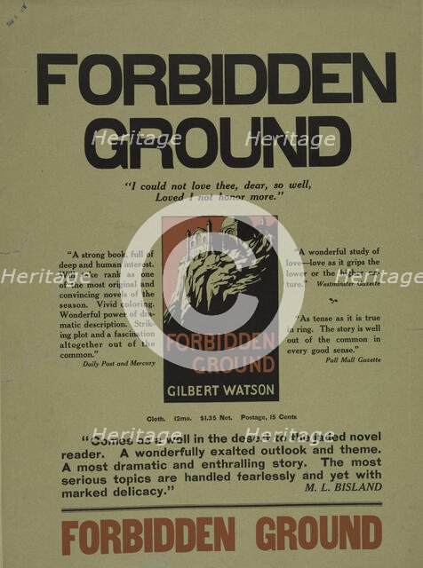 Forbidden ground, c1895 - 1911. Creator: Unknown.