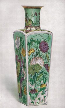 'Chinese Club-Shaped Vase. K'Ang Hsi Period', 1661-1722, (1928). Artist: Unknown.