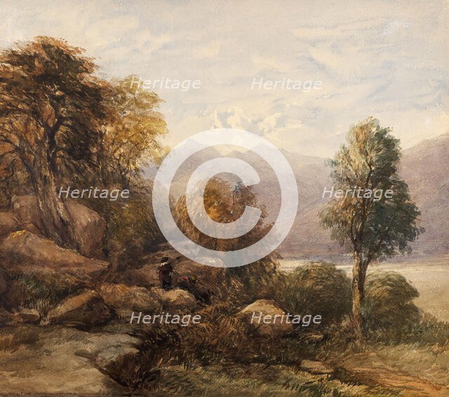 Lake Scene, North Wales, c1830s. Creator: David Cox the Elder.