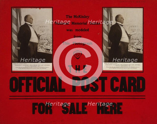 "The McKinley national memorial statue was modeled from this photograph...", c1907. Creator: Frances Benjamin Johnston.