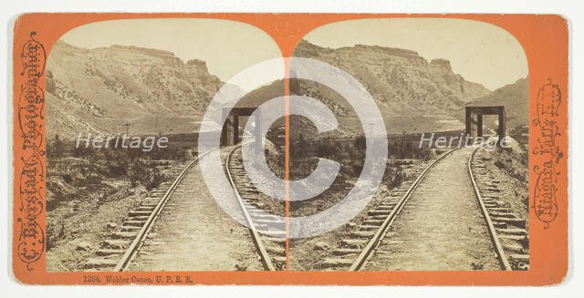 Webber Canon, U.P.R.R., 1863/1903. Creator: Charles Bierstadt.