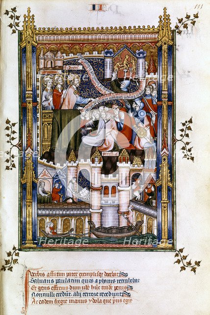 St Denis preaching, 1317. Artist: Unknown