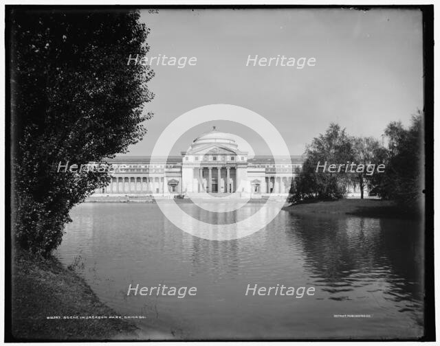 Scene in Jackson Park, Chicago, Ill., between 1890 and 1901. Creator: Unknown.