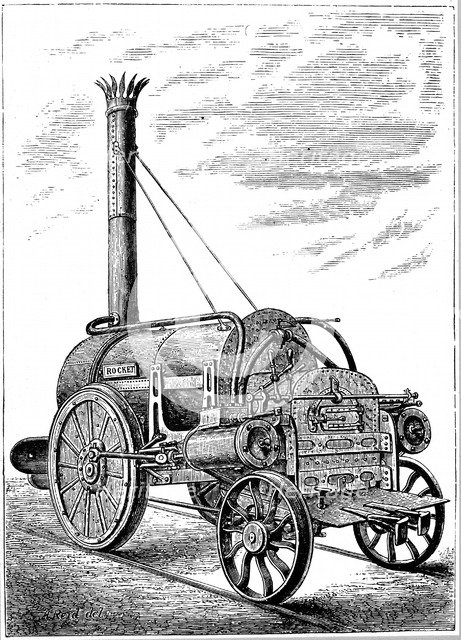 George Stephenson's locomotive 'Rocket', c1875. Artist: Unknown
