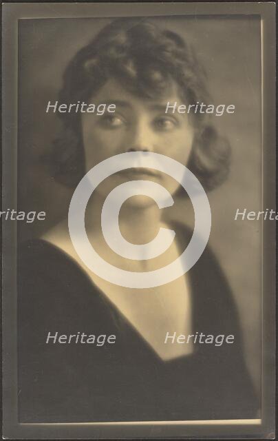 Portrait of a Woman in Black Dress, 1907-1943. Creator: Louis Fleckenstein.