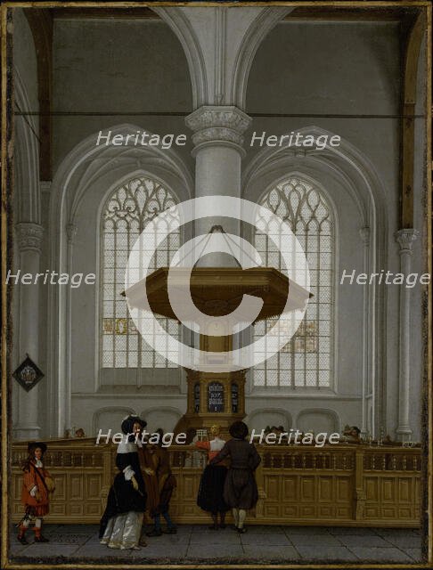 Interior of the Laurenskerk at Rotterdam, 1662. Creators: Unknown, Anthonie De Lorme, Ludolf de Jongh.
