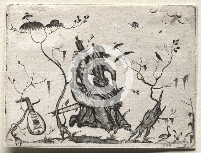 Pair of Lovers, 1626. Creator: Valentin Sezenius (German).