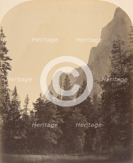 Outline View of the Half Dome, 4967 Feet, 1861. Creator: Carleton Emmons Watkins.
