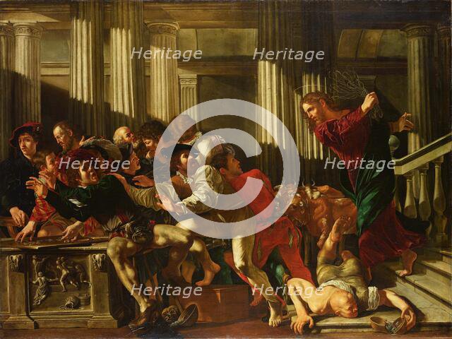 Christ Driving the Money Changers from the Temple, 1610. Creator: Boneri (Cecco del Caravaggio), Francesco (um 1589-um 1620).
