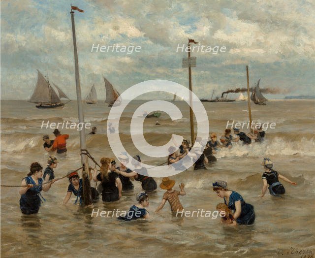 Bathing by the sea, 1876. Creator: Thoren, Otto von (1828-1889).