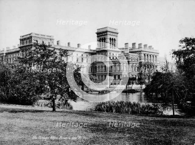West front of the Foreign Office, Whitehall, London, after 1873. Creator: Unknown.