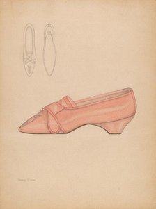 Woman's Slipper, c. 1937. Creator: Nancy Crimi.