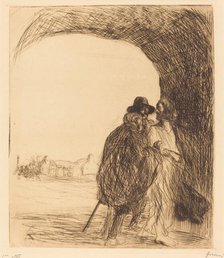 The Meeting under the Arch (third plate), 1910. Creator: Jean Louis Forain.