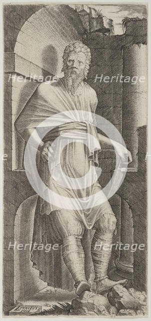 St Bartholomew. Plate 5. From: Christ and the Apostles, c.1545. Creator: Lambert Suavius.